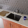 Alfi Brand Black 24" Undermount Sgl Bowl Granite Composite Kitchen Sink AB2420UM-BLA